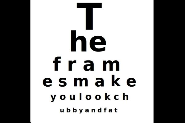 Can you read the letters in the chart with your other eye. Start at the top. 