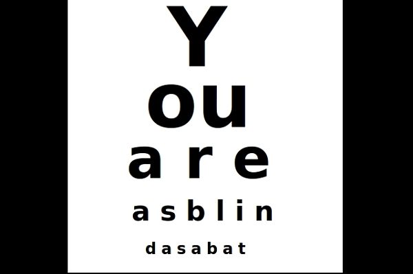 Can you read the chart? Start at the top with big letters first.